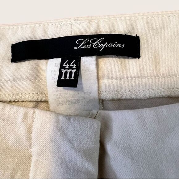 Sz 12 (44 EUR) Les Copains Off white & Floral Cuffed Pants $328 MSRP - Picture 5 of 15